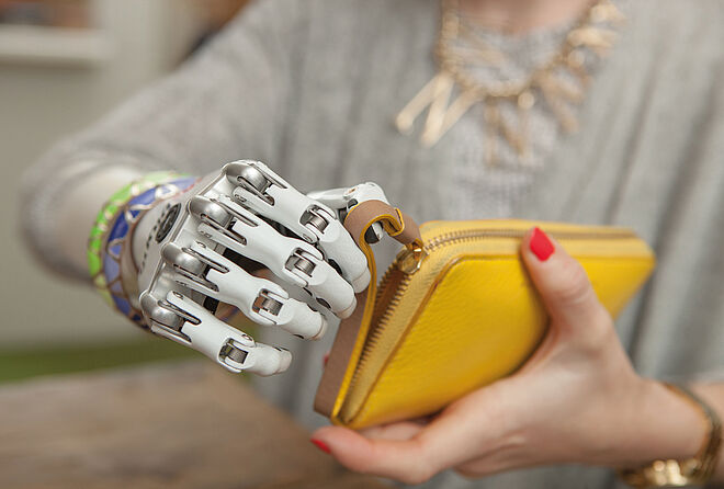 直流电机 肌电假体,手的细节, header 直流电机 用于功能性假肢,如肌电手